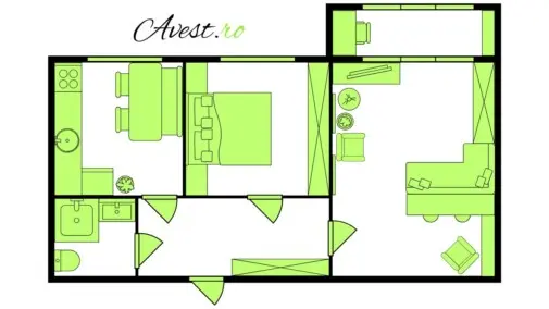Plan apartament avizat ANCPI